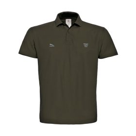 Férfi barna pique póló ezüst Jaguar Club hímzéssel