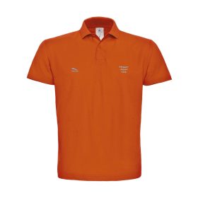   Férfi narancssárga pique póló ezüst Jaguar Club hímzéssel