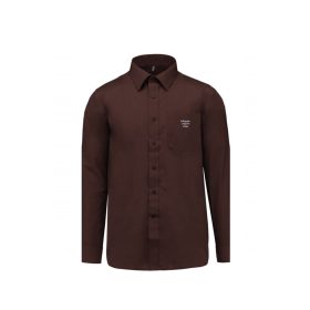 Férfi barna ing ezüst Jaguar Club hímzéssel - Brown
