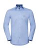 Férfi prémium kontrasztos világoskék ing ezüst Jaguar Club hímzéssel - Bright sky/Navy