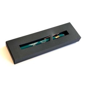   Zöld fémtoll és stylus Jaguar Club felirattal kézműves dobozban
