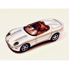 Jaguar XK180 cabrio - doboz nélkül 1:32 ezüst