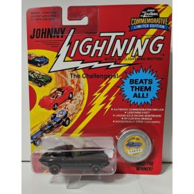 Jaguar E-Type modell - 1:64 Johnny Lightning modell - fekete