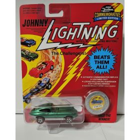   Jaguar E-Type modell - 1:64 Johnny Lightning modell - metálzöld